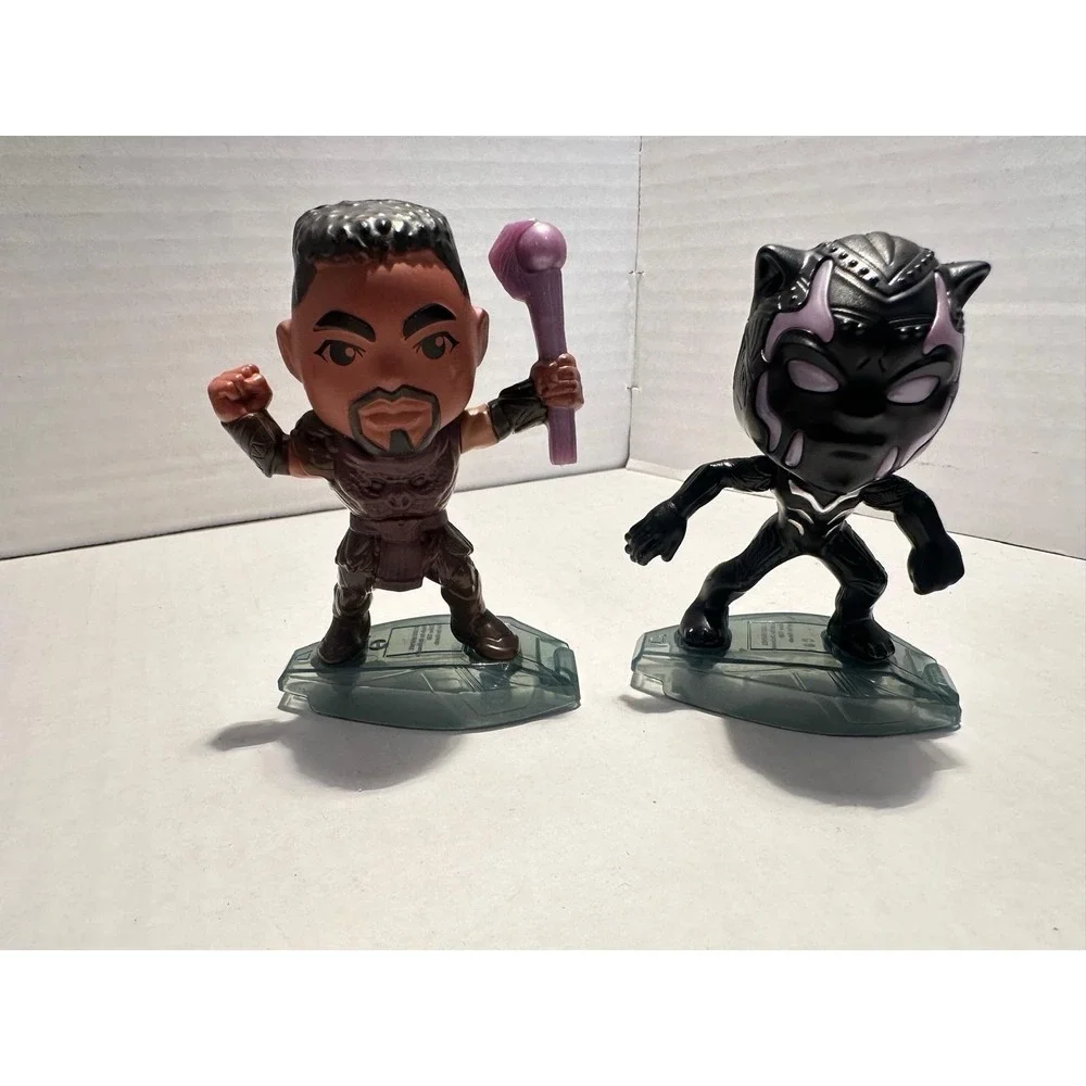Marvel Black Panther Comic Book Figurines Set of 2 Licensed Plastic Collectibles